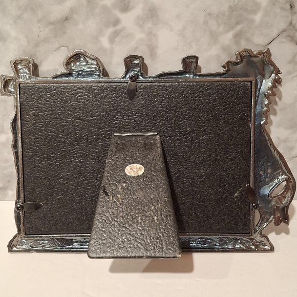 "Pewter" Metal 6 X 4 Picture Frame With Glass Horse Riding Western Cowboy Decor - Picture 10 of 10